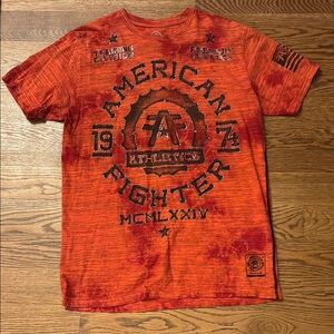 American Fighter Men's Red Graphic T-Shirt
